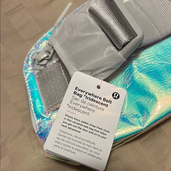 Iridescent Crossbody Phone Holster - Silver and Blue